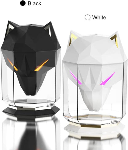 WOLF Humidifier for Bedroom, 650ML Cool Wolf Fine Mist Humidifier with Night Light