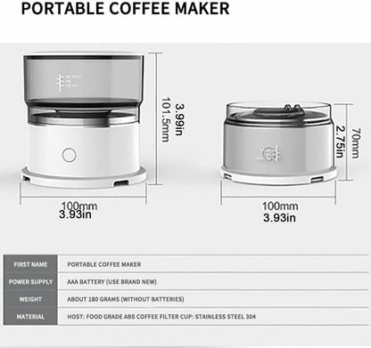 Coffee Maker, Portable Coffee Maker, One-Touch Pour Over Drip Coffee Maker