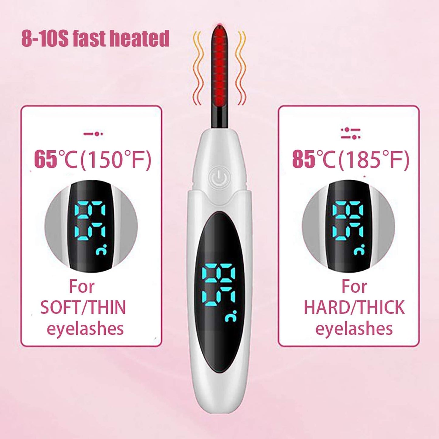 Heated Eyelash Curler, USB Rechargeable Heated Lash Curler