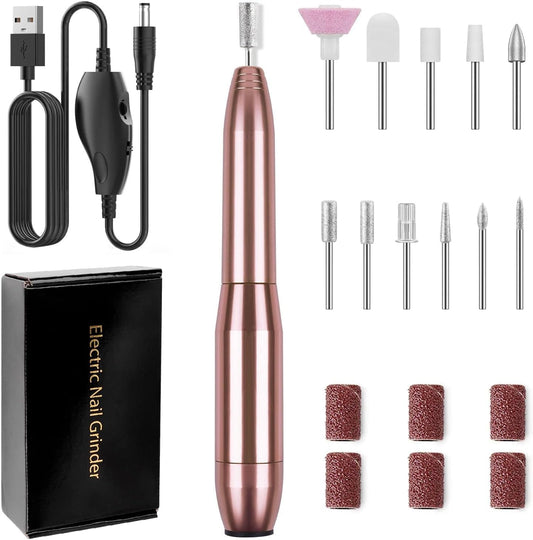 Electric Nail Drill Machine Kit, Portable Nail File Efile Set