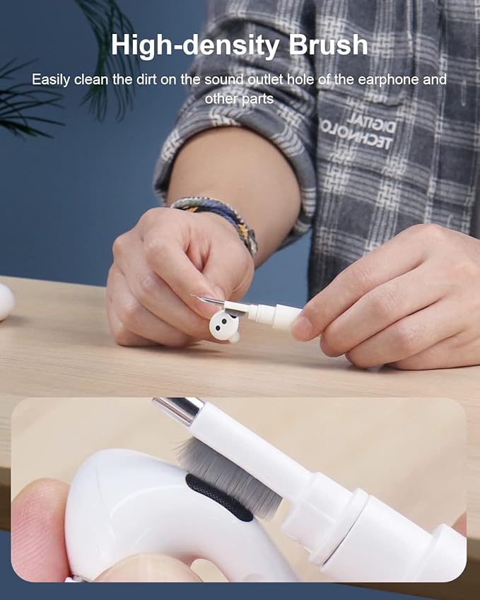 Multi-functional Cleaning Brush Pen - Portable Dust Removal Tool for Electronics (White)