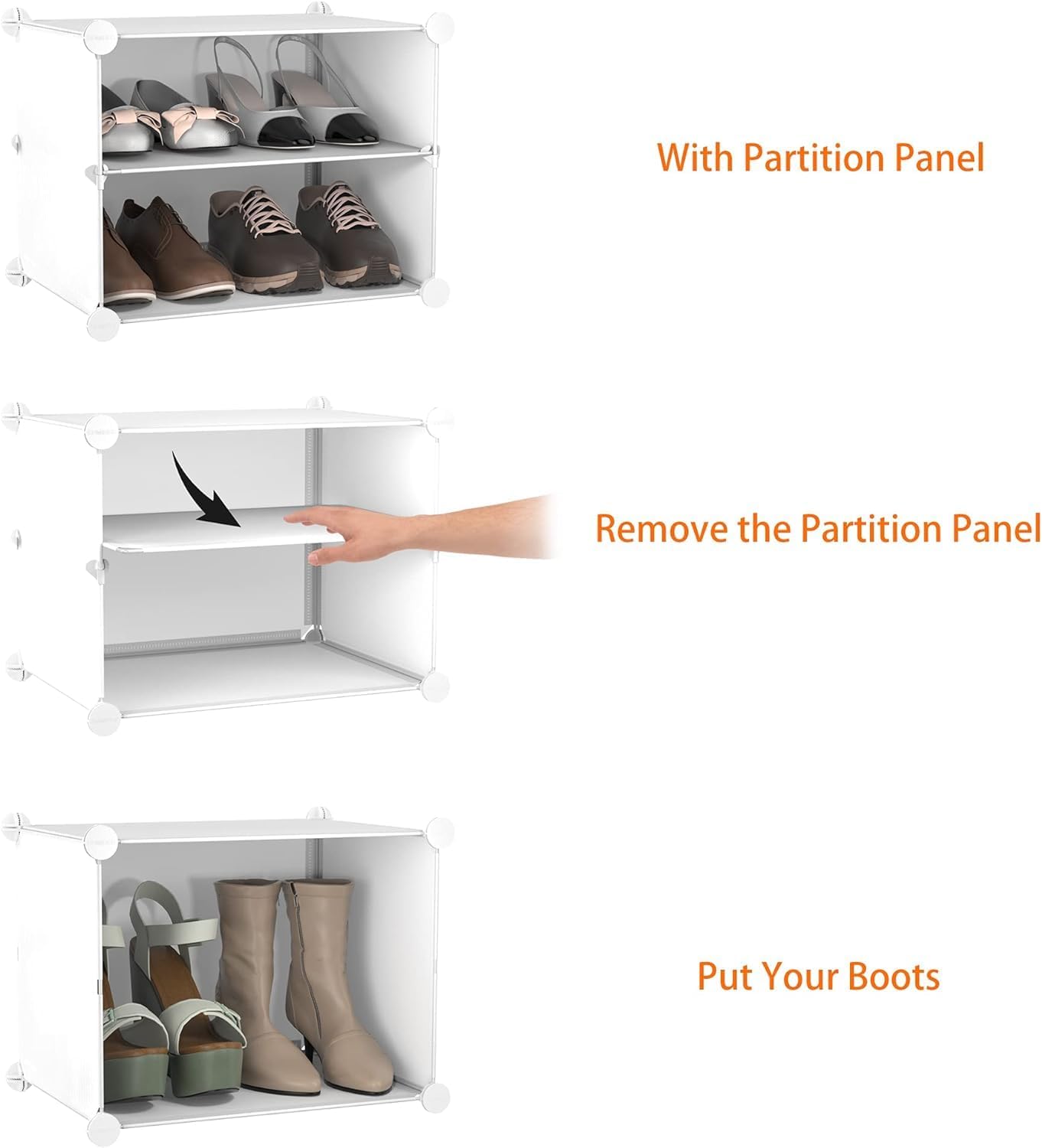 Shoe Storage Cabinet with Door Expandable