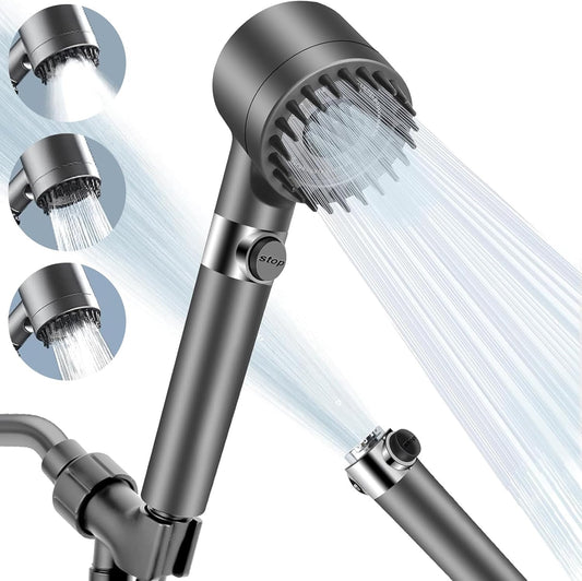 Multifunctional Massage Shower, Filtered Shower Head, 3-Settings Handheld Shower head