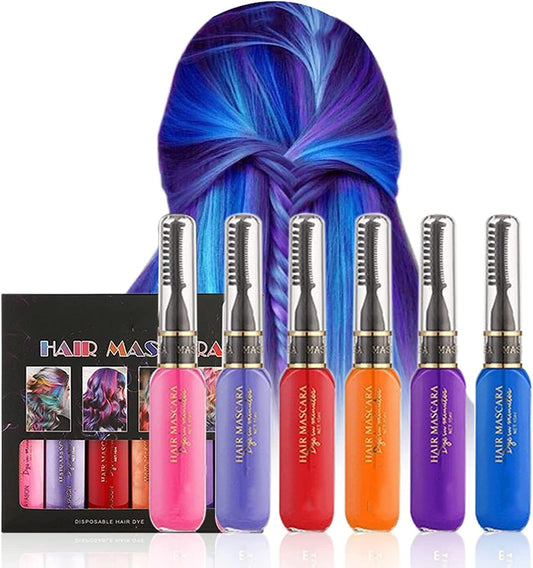 Temporary Hair Mascara Instantly Hair Color Dye Hair Color Chalk Comb Punky Color Washable