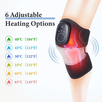 HEATED ELECTRIC KNEE MASSAGER WITH VIBRATION