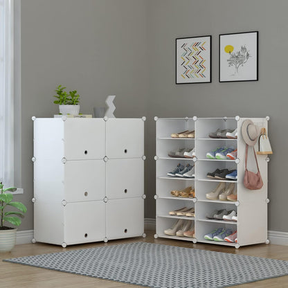 Shoe Storage Cabinet with Door Expandable