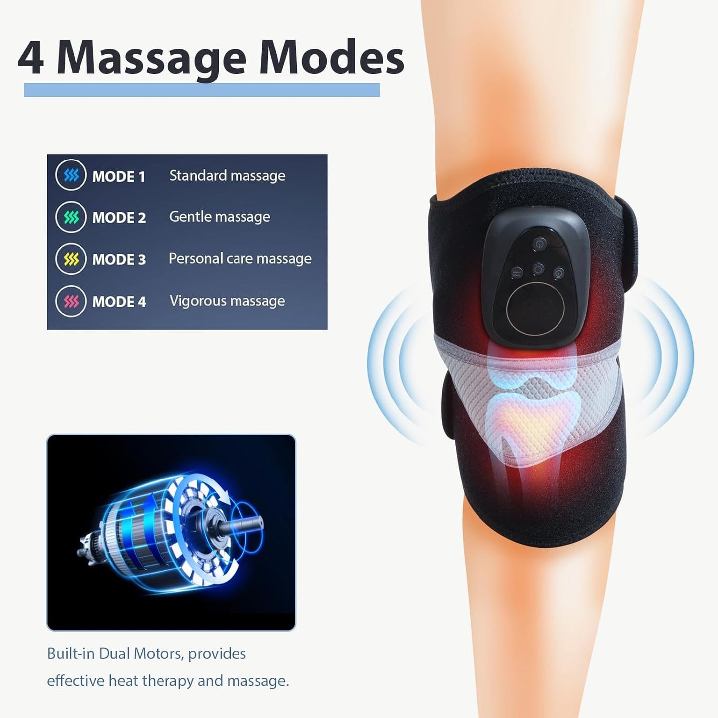 HEATED ELECTRIC KNEE MASSAGER WITH VIBRATION