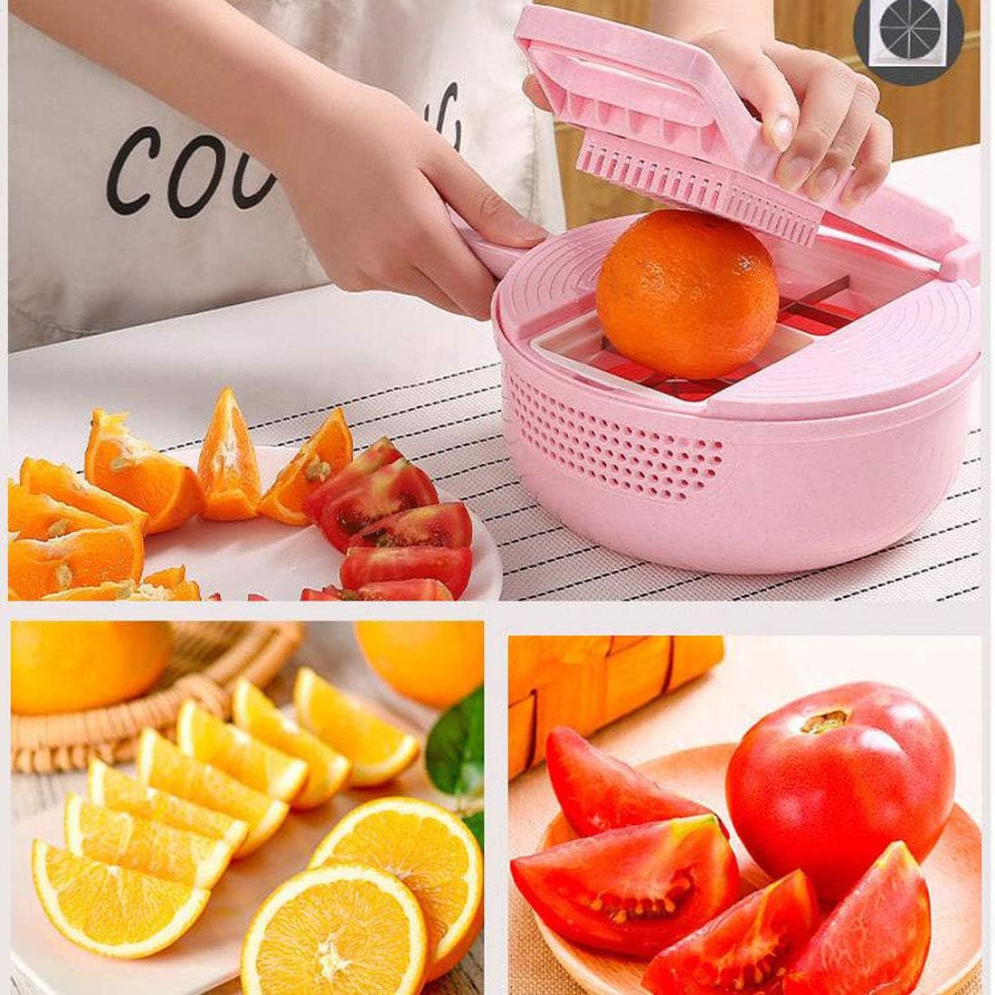 Multipurpose Vegetable Mandoline Slicer 8 in 1 Vegetable Spiralizer Cutter and Shredder Food Choppers Stainless Steel