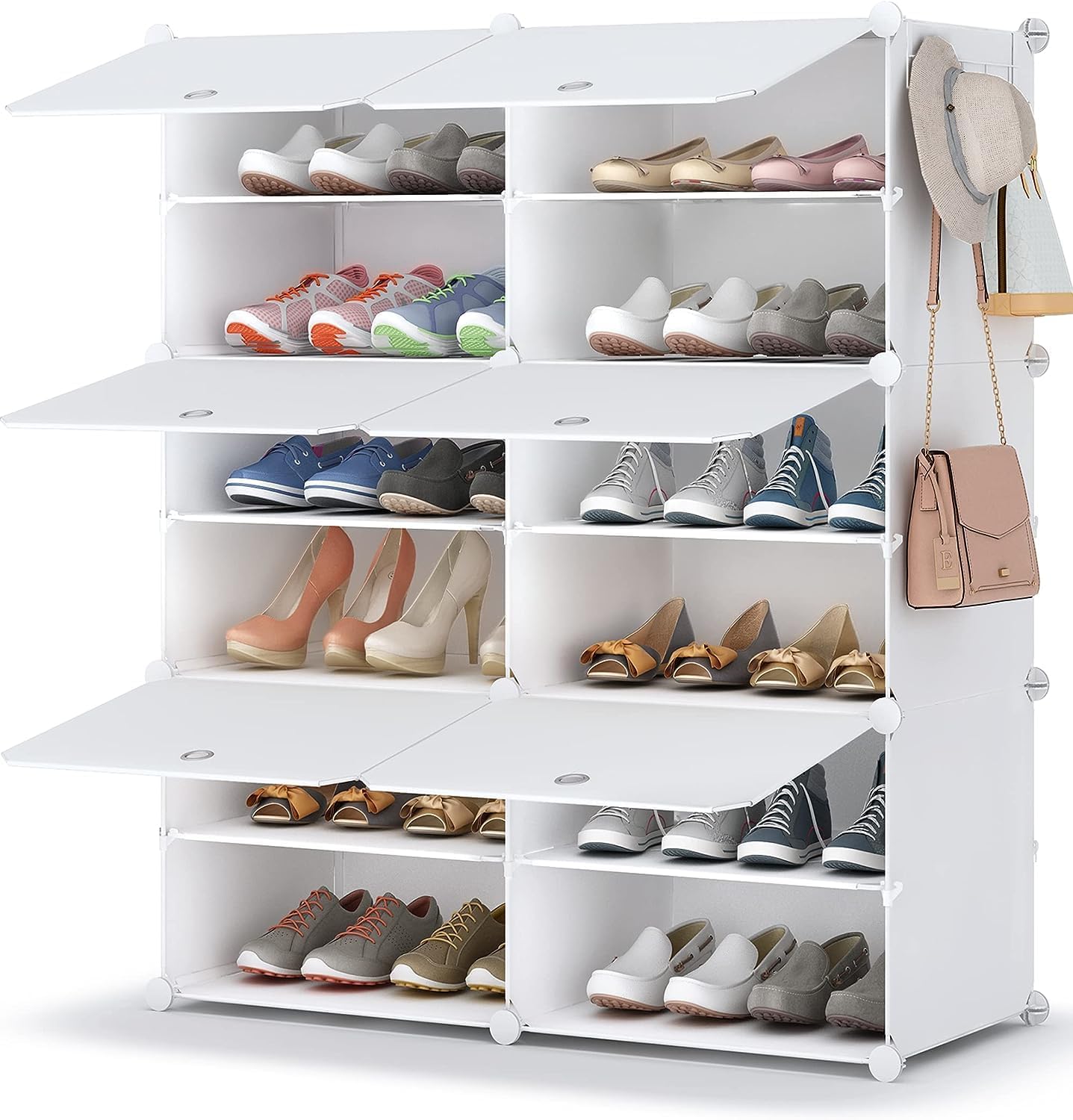 Shoe Storage Cabinet with Door Expandable