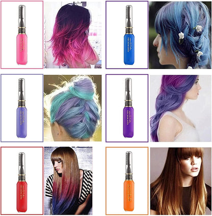 Temporary Hair Mascara Instantly Hair Color Dye Hair Color Chalk Comb Punky Color Washable