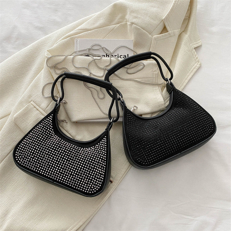 Light Diamond Fashion Rhinestone Chain Crossbody Bag