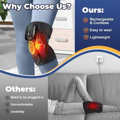 HEATED ELECTRIC KNEE MASSAGER WITH VIBRATION